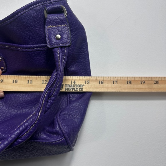 Treviso Purple Leather Women's Shoulder Bag - Picture 7 of 11